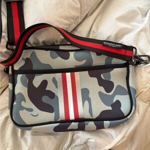 Blake NEOPRENE CROSSBODY Camouflage Crossbody Bag - Gray and Black